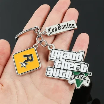 Играта ZRM Grand Theft Auto Driver Ключодържател с 5 букви Персонализирани Модерен Ключодържател-Окачване За декориране на Автомобилни аксесоари