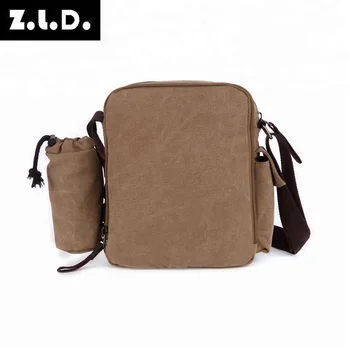 ZUOLUNDUO, однотонная мъжки холщовая чанта през рамо с голям капацитет, модерна чанта-месинджър от платно