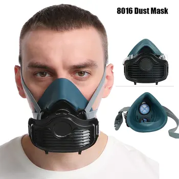 Силиконовата пылезащитная филтър маска, подходяща за пръскане на бои, декорация на дома, Респиратор от прах, Самовсасывающий филтър, пылезащитная маска