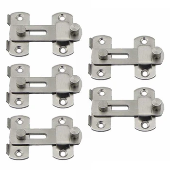 Фитинги за домашни защитни врата от неръждаема стомана размер 5шт 20x50x70 мм, ключалка за плъзгащи брави