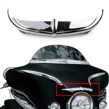 Хромиран мотоциклет обтекател с акцент на веждите, декоративна украса на Harley Touring FLHX 1996-2013 ABS пластмаса