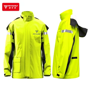 Дъждобран мотоциклетист за каране извън пътя, на колело, на открито, преносим отразяваща дрехи за дъжд, комплект състезателни дождевиков