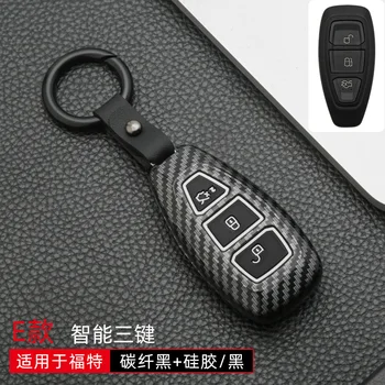 Нов Калъф за Автомобилни Ключове от Въглеродни Влакна ABS за Ford Fiesta Focus 3 4 Mondeo Ecosport Kuga Focus ST Car Remote Key Key