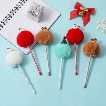 2 елемента 2023 Нов Cartoony Коледна топка, химикалка химикалка, сладък Студентски канцеларски материали, Детски Коледен подарък дръжка, корейски канцеларски материали