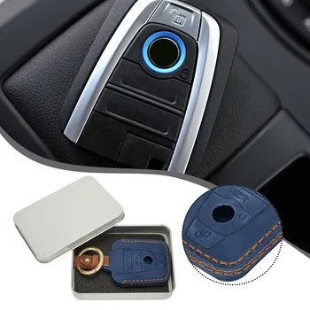 Кожени Калъфи за автомобилни ключове, Ключодържатели дистанционно управление, Защитно покритие за BMW I3 I8 През 2014 2016 2017, Аксесоари за интериор на автомобила