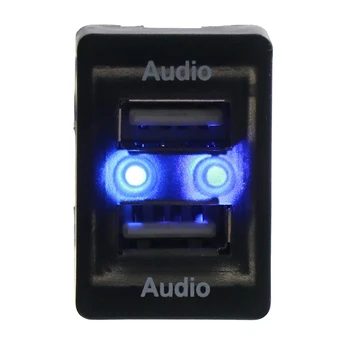 Автомобилен USB Адаптер аудиовхода Аудио Конвертор Удлинительный кабел Аудиоинтерфейс за Toyota Camry, Rav4 Corolla 2009-2016