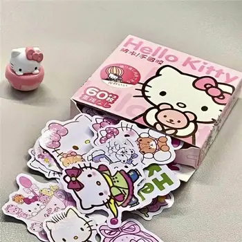 Hello Kitty САМ Стикер Sanrio Kuromi Cinnamoroll Играчка Стикер за Декорация на Стая За Момичета Карикатура Сладък Подаръчен Комплект Празничен Подарък Kawaii