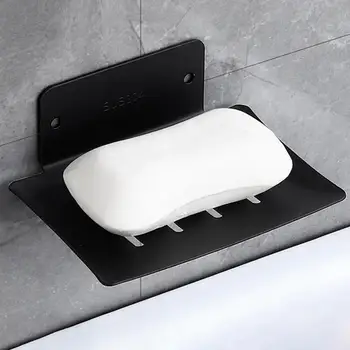 Едно парче държач за сапун от неръждаема стомана, лесна инсталация, Быстросохнущий тава за гъба за кухненска мивка в баня от неръждаема стомана