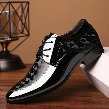 Кафява Рокля, Булчински Обувки, Мъжки Официални Италиански Обувки От Лачена Кожа За Мъже, Елегантни Обувки За Прически, Мъжки Класически Zapatos Hombre Бона