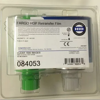 Оригинален принтер карти Fargo 084053 HID HDP5000 Прозрачен филм Лента от смола 1500 пръстови в 1 ролка