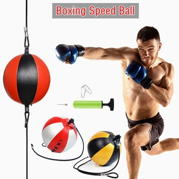 Боксовия топката, светът бокс круша Окачен топка за тренировка на скоростта в бокса надуваеми рефлекторните скоростни топки, Аксесоари за фитнес