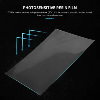 3 бр. разделителната филм FEP 200X140X0,15 мм за UV-3D-принтери, жидкокристаллическая SLA-смола, със сменен пластмасова шпатула, 1 бр.