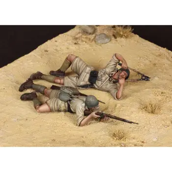 Набор от събраните модели на военни терени в мащаб 1/35, на сцената моделиране, Армията на Северна Африка, играчки за 2-ма души в разглобено формата и небоядисана направи си САМ
