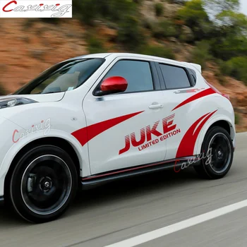 1 комплект Стикери на моделът на Nissan Juke Nismo Racing Sport Stripes Декор на страничната врата на колата Винил Външни Аксесоари