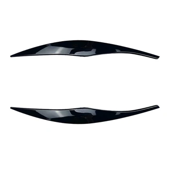Автомобилни лъскавите черни фарове, веждите, клепачите, фалшиви мигли, лепенки за фарове за 3-та серия E90 E91 320I 330I 05-12