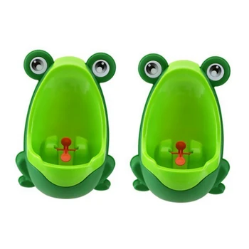2 детски последна дума в писоар във формата на жаба Забавни Pot (зелен)