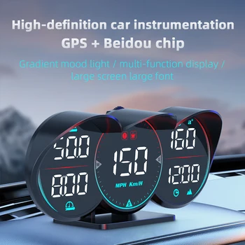 Авто HUD Дисплей G17 Авто универсален Сателитен Поглед на Beidou За Измерване на скоростта По Време на Превишаване на скоростта Аларма Head Up Sight