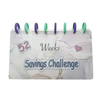Пликове Money Saving Challenge Преносим Планер разходите за 52 седмици, Органайзер, Икономичен бележник, счетоводни книги и джобове за папки, За да се