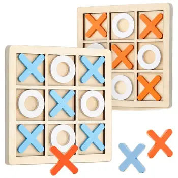 Дървена играчка Монтесори, мини-шах, пъзел игра за взаимодействие, логическа тренировка на мозъка, ранното обучение, играчки за деца