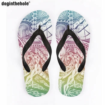 Модни нови дамски летни чехли Doginthehole, домашни нескользящие джапанки за мъже, плажни сандали за ходене в стил Полинезия, на пара,