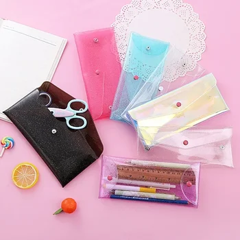 Дамски косметичка Brus, чанта за моливи, Прозрачна Лазерна косметичка, Сладък блестящ молив, калъф за лазерна химикалки, ученически чанти