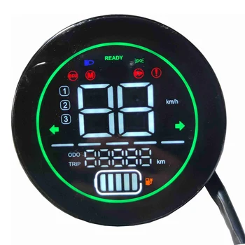 Измерване на скоростта на електрически велосипед, индикатор за таблото на скутер, 48, 60 В, 72, Оловно-киселинната батерия, led дисплей на уреда