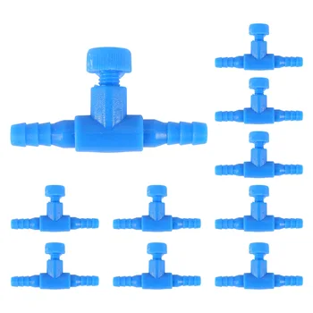 10 бр. пластмасови клапани за контрол на въздушния помпа за аквариум, 2-лентов, сини