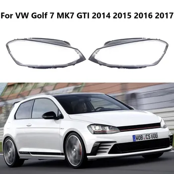 Лявата на Дясната Капачка Отпред Фарове Прозрачна Лампа Корпус Фарове Маска на Обектива Лампа За VW Golf 7 MK7 GTI 2014 2015 2016 2017