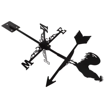 Ветропоказател Петелът Ветропоказател Орнамент Ретро Метален Ветропоказател Инструмент За Измерване на Вятъра в Двора