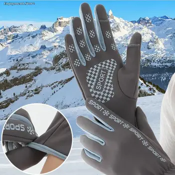 Зимни Топли Ръкавици за сензорен екран Колоездене Ски Риболов Пълна защита на Дланите Ветроупорен Мъжки, Дамски Вело Ръкавици Ръкавици за спорт на открито