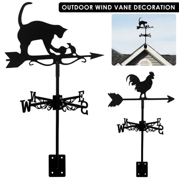 Нов метален ветропоказател във формата на животно, ветропоказател за селскостопански животни, закрепване на покрива, индикатор на посоката на вятъра, ветропоказател на покрива, ветропоказател за двора и очите