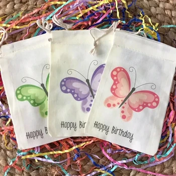 12 подаръци чанти с пеперуди, пролет цветна тема на насекоми, украса за парти в чест на рождения Ден за момичета